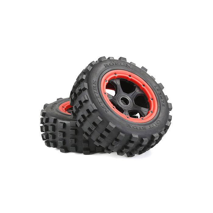 RovanSports 5T/5SC knobby wheel set  (2pcs) 195x75 / MT Tire