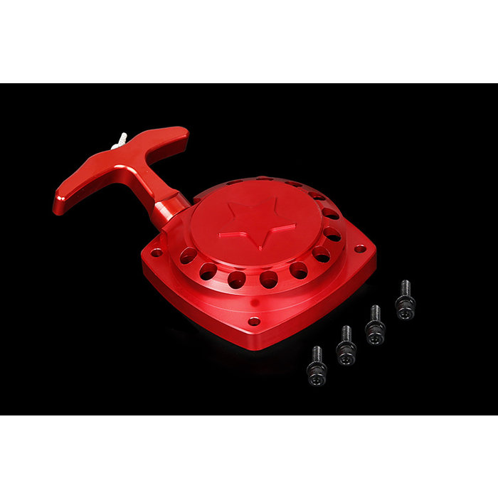 CNC metal easy-start hand puller (in red or silver)