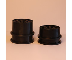 MadMax 8 spoke wheel black (4) with steel ring