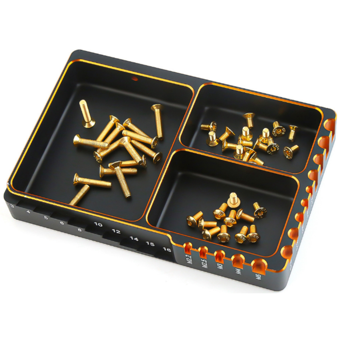 Hobby Detail Multifunctional Aluminium Screw Tray for RC car (120x80x18mm)