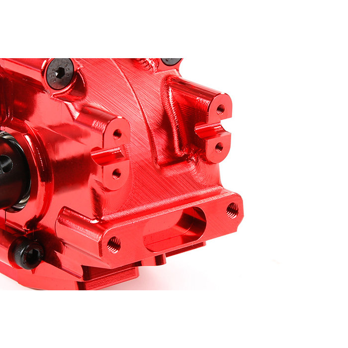 RovanLosi LT /  Losi 5ive-T CNC metal front gear box assembly kit (in red, blue and silver)