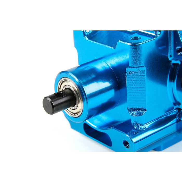 RovanLosi LT / Losi 5ive T CNC metalen gearbox  voorzijde (in kleuren rood, blauw en silver)
