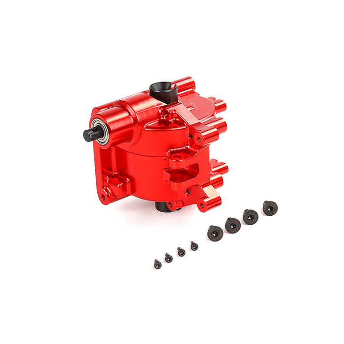 RovanLosi LT / Losi 5ive T CNC-Metallgetriebe hinten (in den Farben Rot, Blau und Silber)