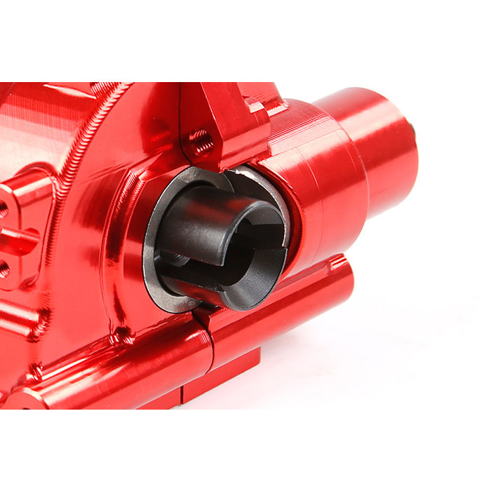 RovanLosi LT / Losi 5ive T CNC metalen gearbox / tandwielkast  achterzijde (in kleuren rood, blauw en silver)