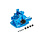 LT / Losi 5ive T CNC metalen gearbox / tandwielkast  achterzijde (in kleuren rood, blauw en silver)