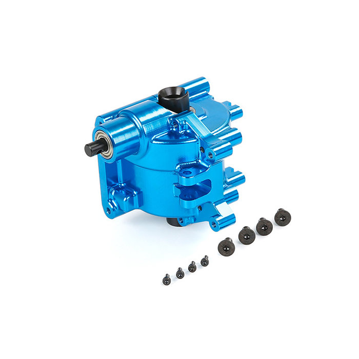 RovanLosi LT / Losi 5ive T CNC metalen gearbox / tandwielkast  achterzijde (in kleuren rood, blauw en silver)