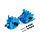 LT /  Losi 5ive-T CNC metal front and rear gear box assembly kit (in red, blue and silver)