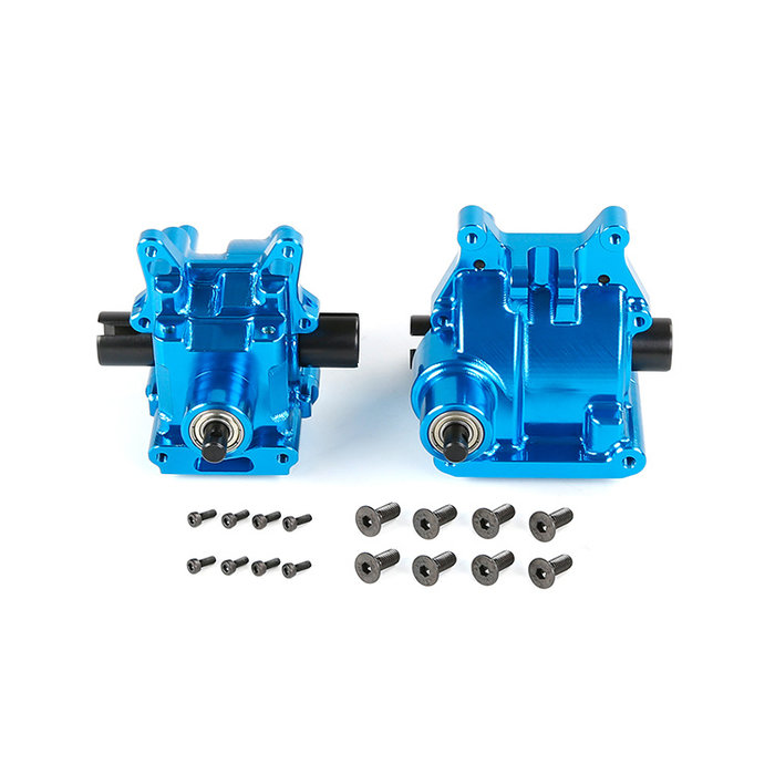 RovanLosi LT / Losi 5ive T CNC-Metallgetriebe vorne und hinten (in den Farben Rot, Blau und Silber)
