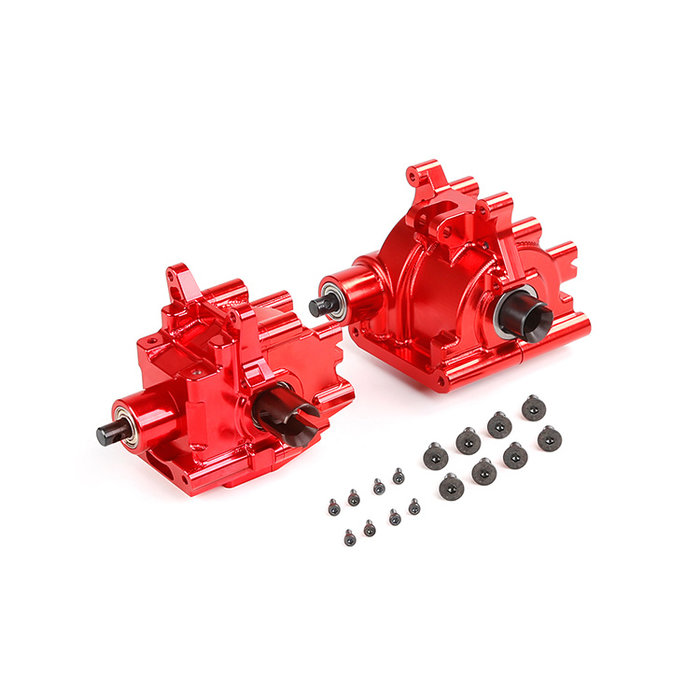 RovanLosi LT / Losi 5ive T CNC-Metallgetriebe vorne und hinten (in den Farben Rot, Blau und Silber)