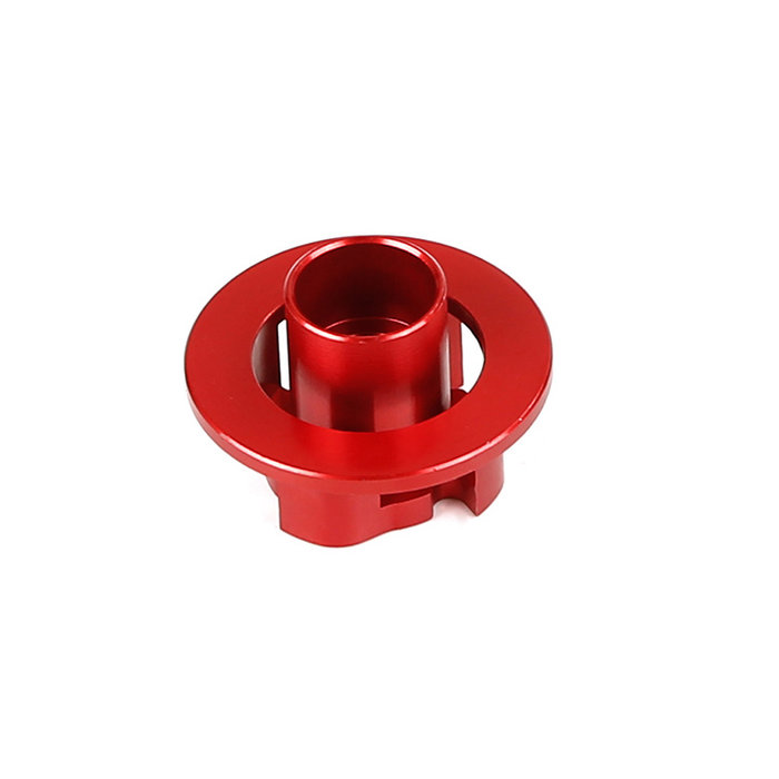 CNC metal easy-start hand puller turbine (in red and silver)