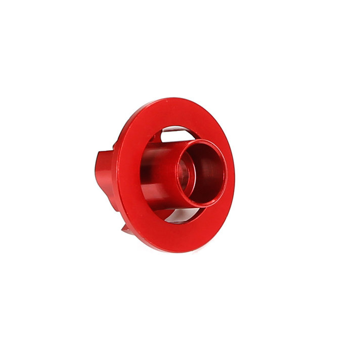 CNC Alu Leichtstart-Handabzieher-Turbine (in Rot und Silber)