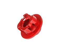 CNC metal easy-start hand puller turbine (in red and silver)