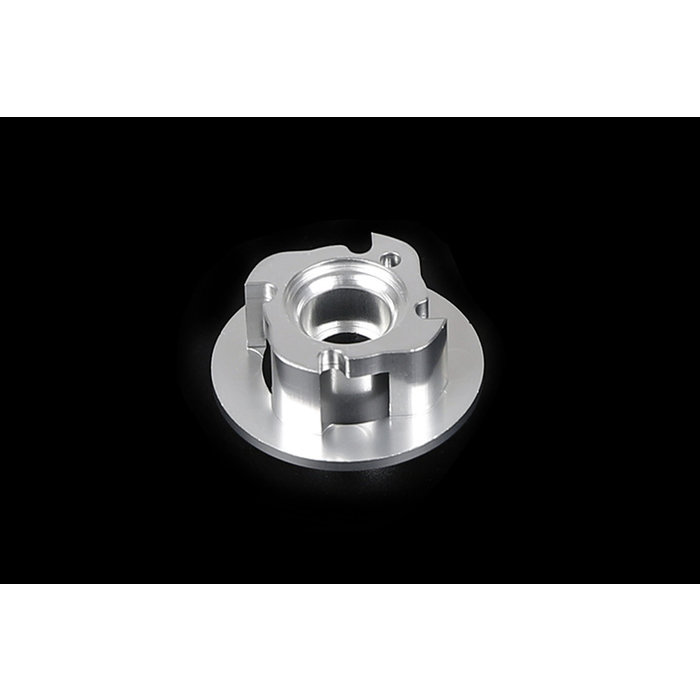 CNC metal easy-start hand puller turbine (in red and silver)