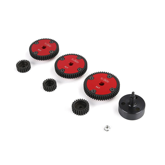 BAHA Metal High Speed Gear 54T/24T, 50T/22T, 52T/20T Set (met Hex Clutch Cup)