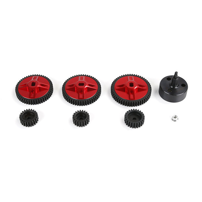 BAHA Metal High Speed Gear 54T/24T, 50T/22T, 52T/20T Set (met Hex Clutch Cup)