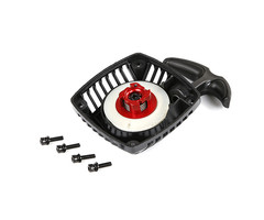 RovanSports Easy pull starter with CNC metal tubine puller in silver or red with plastic rope wheel