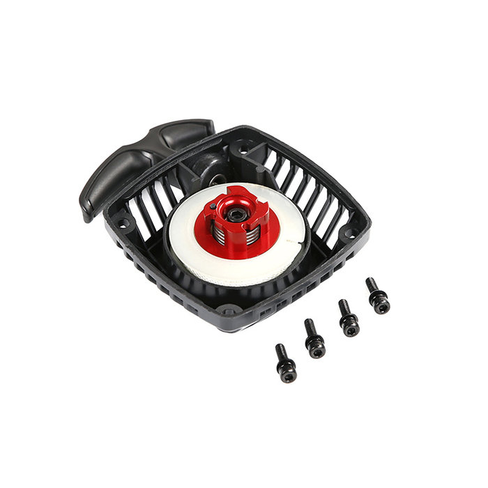 RovanSports Easy pull starter with CNC metal tubine puller in silver or red with plastic rope wheel