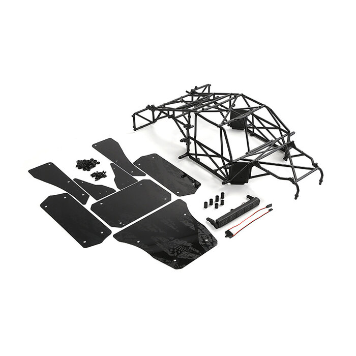 RovanLosi LT  Losi 5ive-T flatbed car shell with spotlight anti-roll frame set parts (red or green variant)