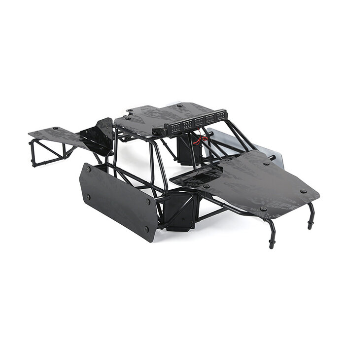 RovanLosi LT  Losi 5ive-T flatbed car shell with spotlight anti-roll frame set parts (red or green variant)