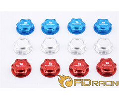 FIDRacing Losi 5ive-T /Rovan LT CNC Alu gesloten wielmoeren met FID racing logo (4pcs)