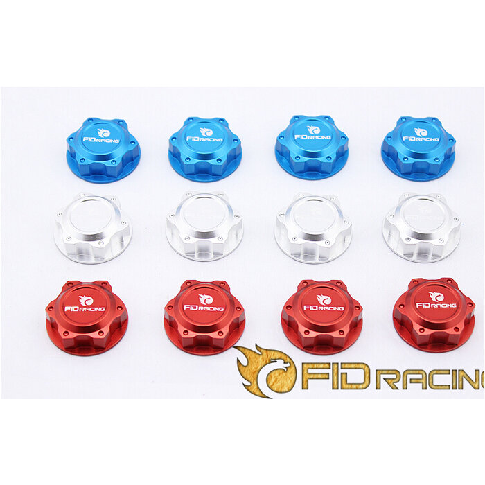 FIDRacing Losi 5ive-T /Rovan LT CNC Alu gesloten wielmoeren met FID racing logo (4pcs)