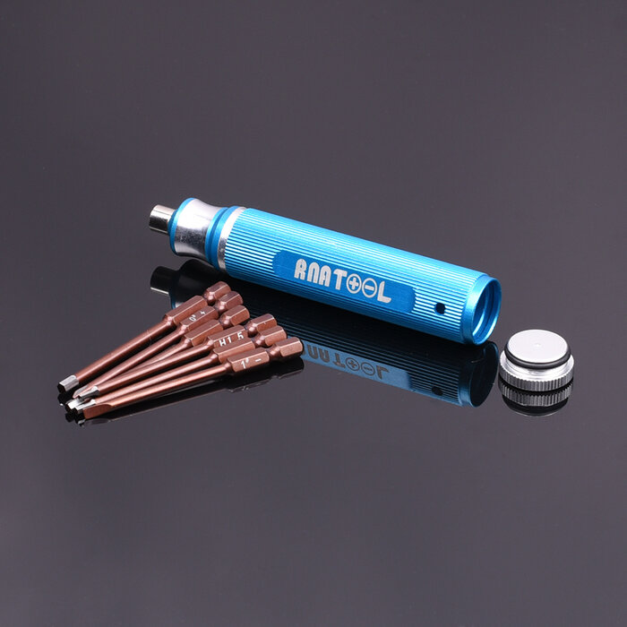 RNA tool zwart cat 5503 6 in 1 6 in 1 magnetische set zeskant 1,5/2,0/2,5/3,0mm/ Phillips0# + / Plat 1# -