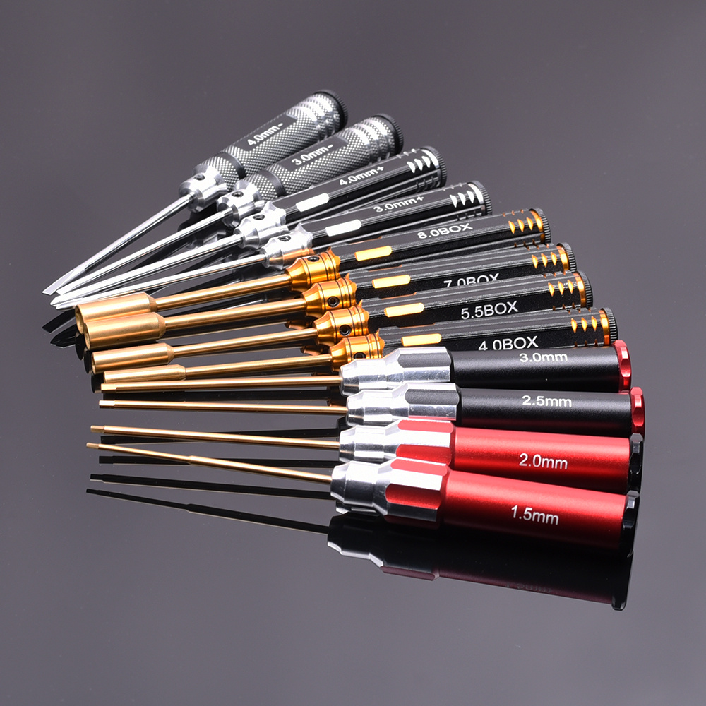 RNA Tool RNA tool zwart cat 5517 Klassieke gereedschapstas 13-delige set Phillips 3.0, 4.0, plat 3.0, 4.0 mm, zeskant 1.5/2.0/2,5/3.0mm Doos 4.0/5.5/7.0/8.0 mm schokschachttang