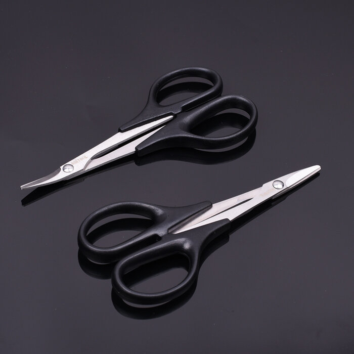 RNA tool zwart cat 5533 gebogen en rechte schaar 2 stuks