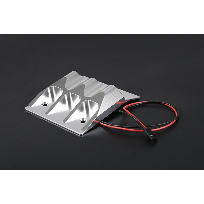 BAHA 5B CNC Alu dakje met led verlichting (in rood en zilver)