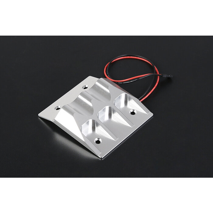 BAHA 5B CNC Alu dakje met led verlichting (in rood en zilver)
