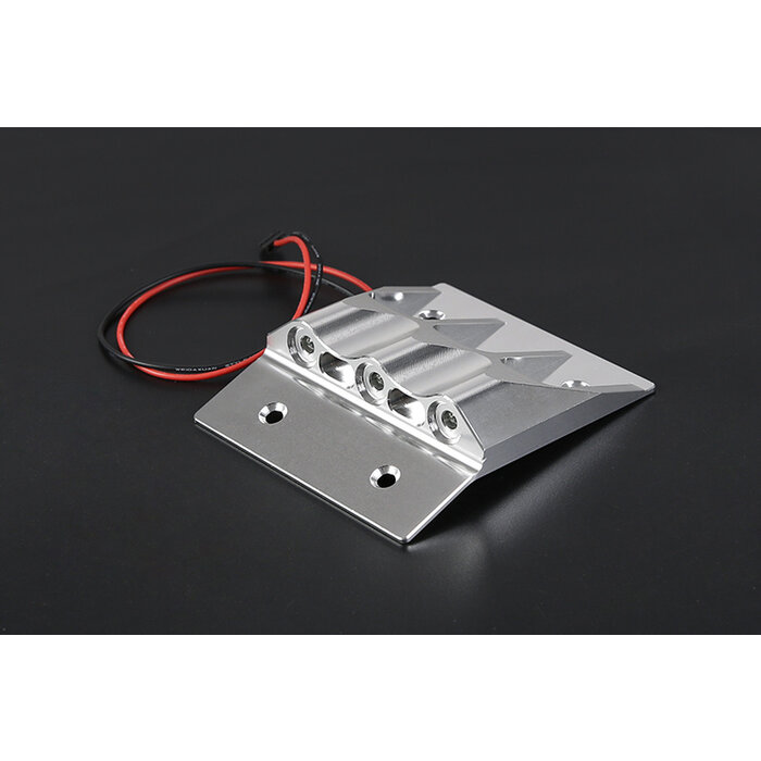 BAHA 5B CNC Alu dakje met led verlichting (in rood en zilver)