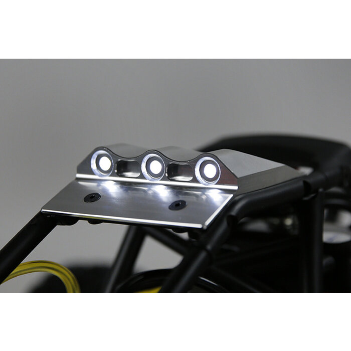 BAHA 5B CNC Alu dakje met led verlichting (in rood en zilver)