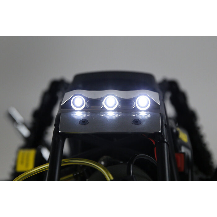 BAHA 5B CNC Alu Car Roof with led lights (in red and silver)