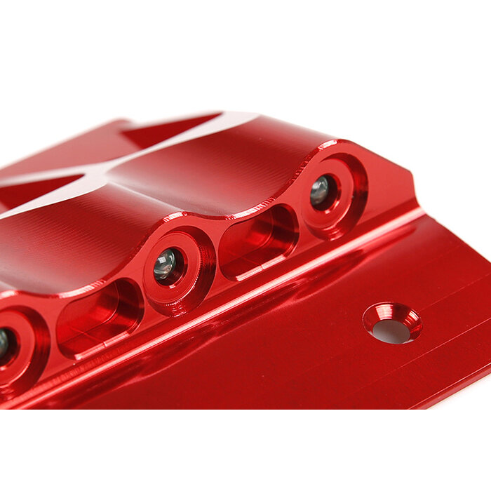 BAHA 5B CNC Alu Car Roof with led lights (in red and silver)