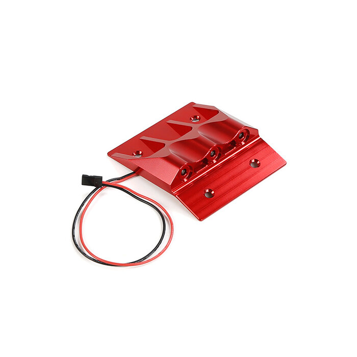 BAHA 5B CNC Alu Car Roof with led lights (in red and silver)