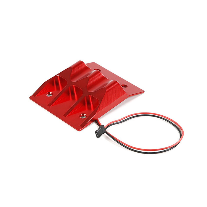 BAHA 5B CNC Alu dakje met led verlichting (in rood en zilver)