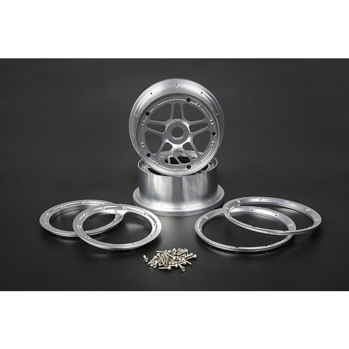 Losi 5-ive T/Rovan LT CNC-Aluminium-Metall-Laufradsatz Fünf-Sterne-Modell