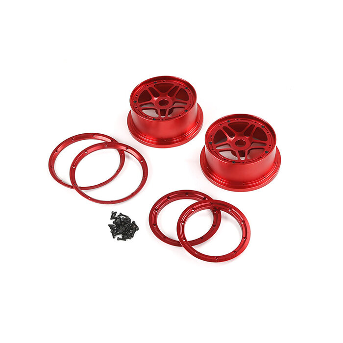 Losi 5-ive T/Rovan LT CNC aluminium metalen wielset vijfsterren model