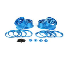 Losi 5-ive T / Rovan LT CNC Alu Metall-Laufradsatz Fünf-Sterne-Modell