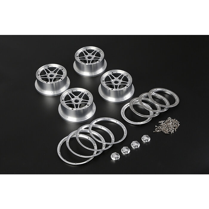 Losi 5-ive T / Rovan LT CNC Alu Metal wheelset five-star model