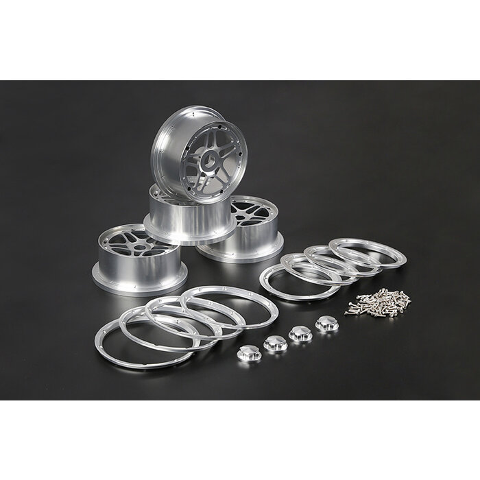 Losi 5-ive T / Rovan LT CNC Alu Metal wheelset five-star model