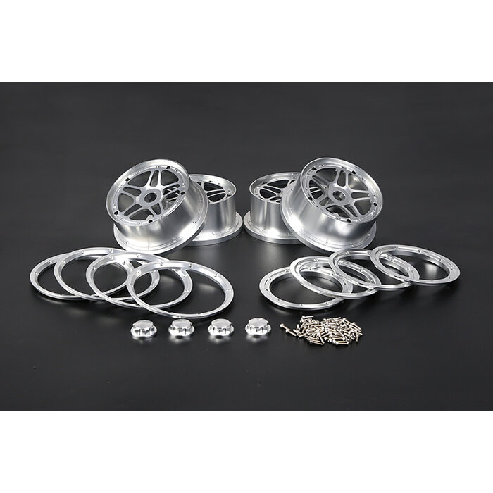 Losi 5-ive T / Rovan LT CNC Alu Metal wheelset five-star model