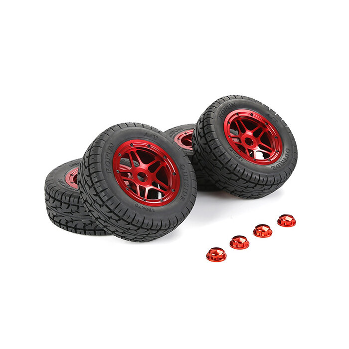 LT CNC-Metall-Fünfsternrad-All-Terrain-Reifenbaugruppe (in mehreren Farben)