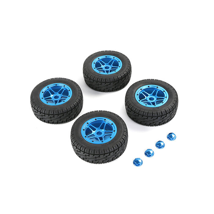 LT CNC-Metall-Fünfsternrad-All-Terrain-Reifenbaugruppe (in mehreren Farben)