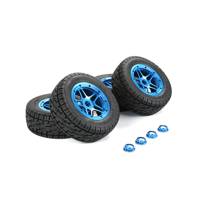 LT CNC metal five-star wheel all-terrain tire assembly (red)