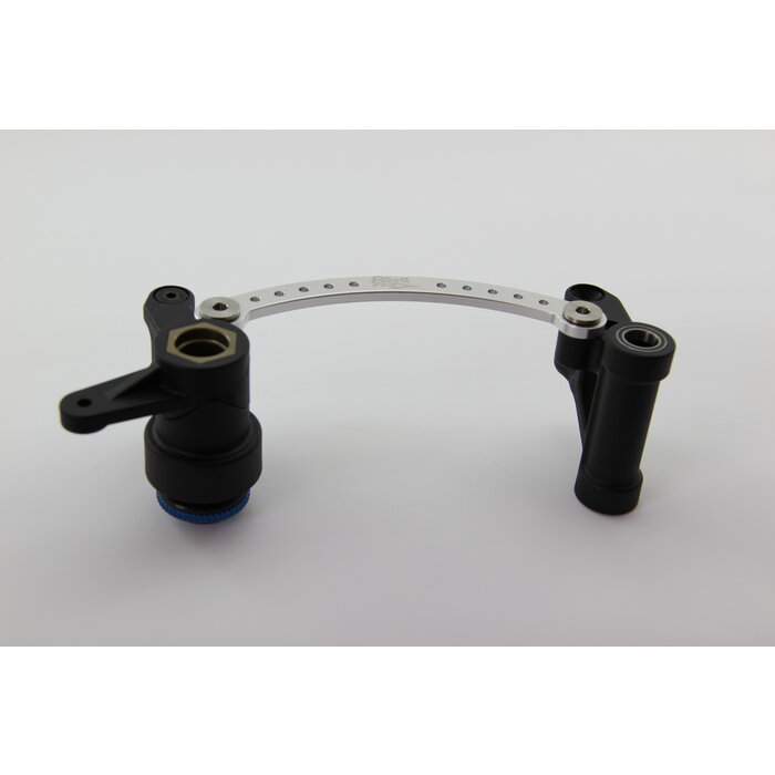 GTBRacing Losi 5ive-T steering rod double bearing + steel screw pad in silver, blue and orange