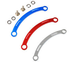 GTBRacing Losi 5ive-T steering rod double bearing + steel screw pad in silver, blue and orange