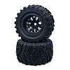 ZD Racing MX-07 Wiel & Bandenset (Zwart) - set van 2 stuks.