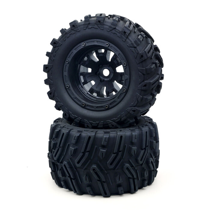 ZD Racing  MX-07 Wiel & Bandenset (Zwart) - set van 2 stuks.