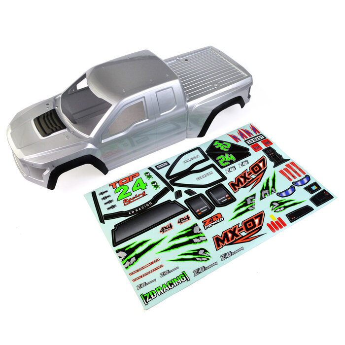 ZD Racing MX-07 Carrosserie (Zilver) + Stickers